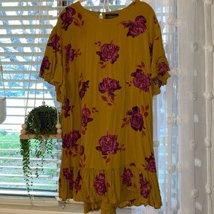 Urban outfitters mustard floral dress